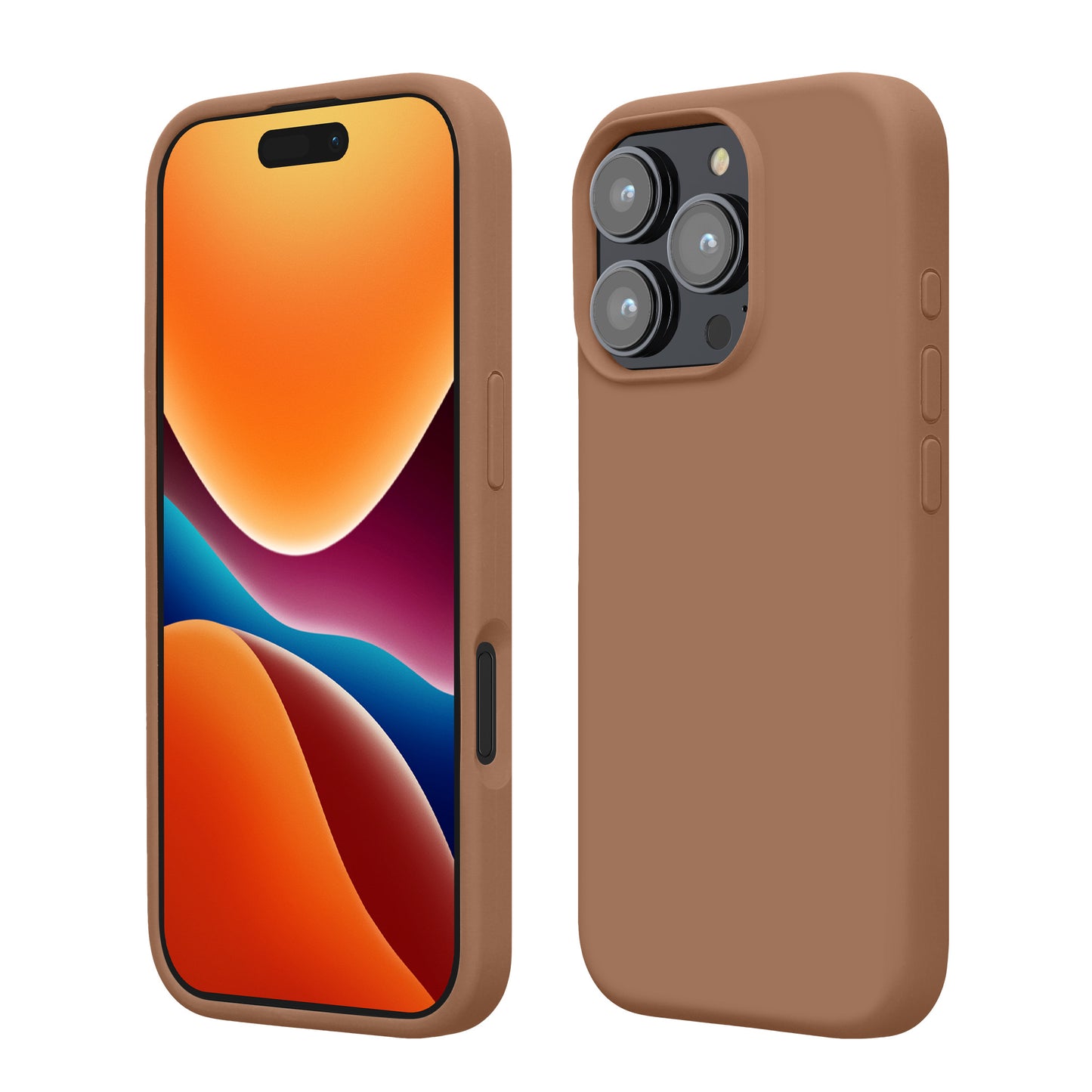kwmobile Handyhülle für iPhone 16 Pro Hülle, für iPhone 16 Pro Case - Hülle Silikon - kabelloses Laden - Cappuccino Cappuccino  