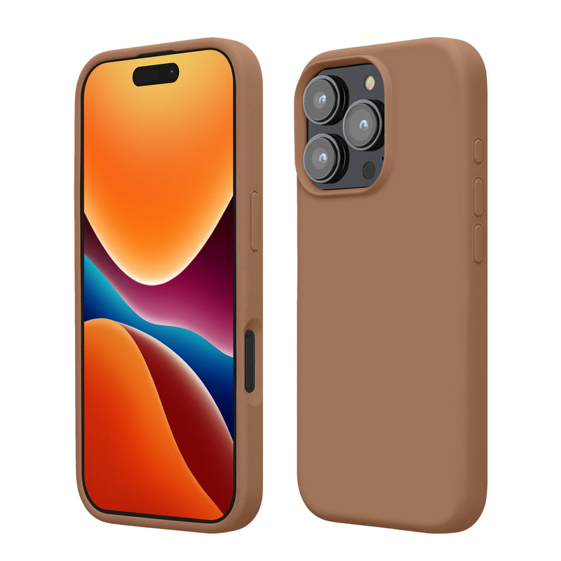 kwmobile Handyhülle für iPhone 16 Pro Hülle, für iPhone 16 Pro Case - Hülle Silikon - kabelloses Laden - Cappuccino Cappuccino  