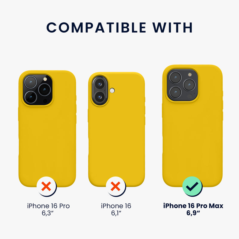 kwmobile Phone Case for iPhone 16 Pro Max - Silicone Case - Wireless Charging