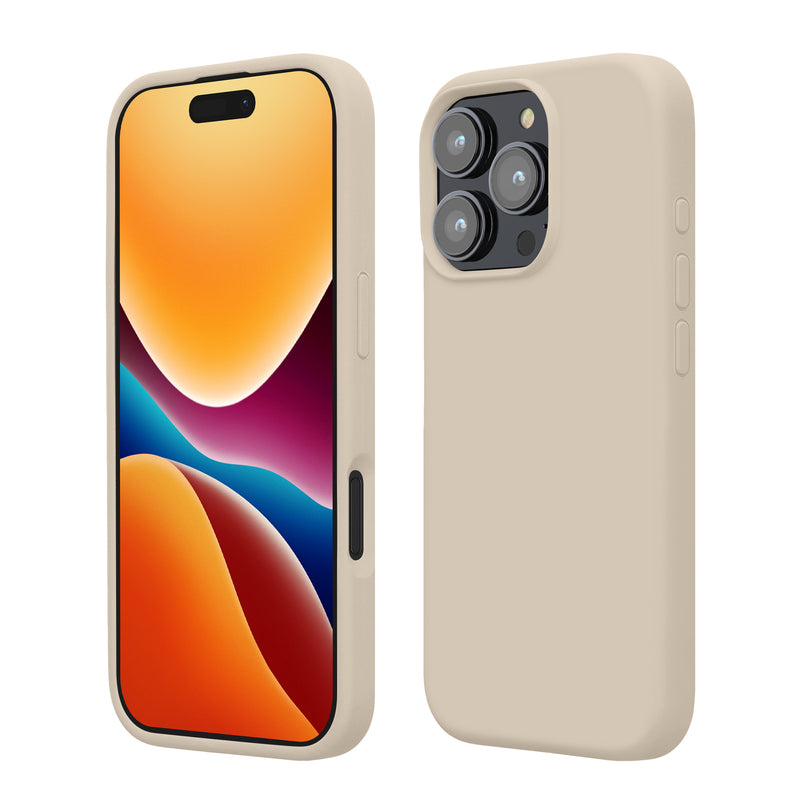 kwmobile Handyhülle für iPhone 16 Pro Max Hülle, für iPhone 16 Pro Max Case - Hülle Silikon - kabelloses Laden - Creme Creme  