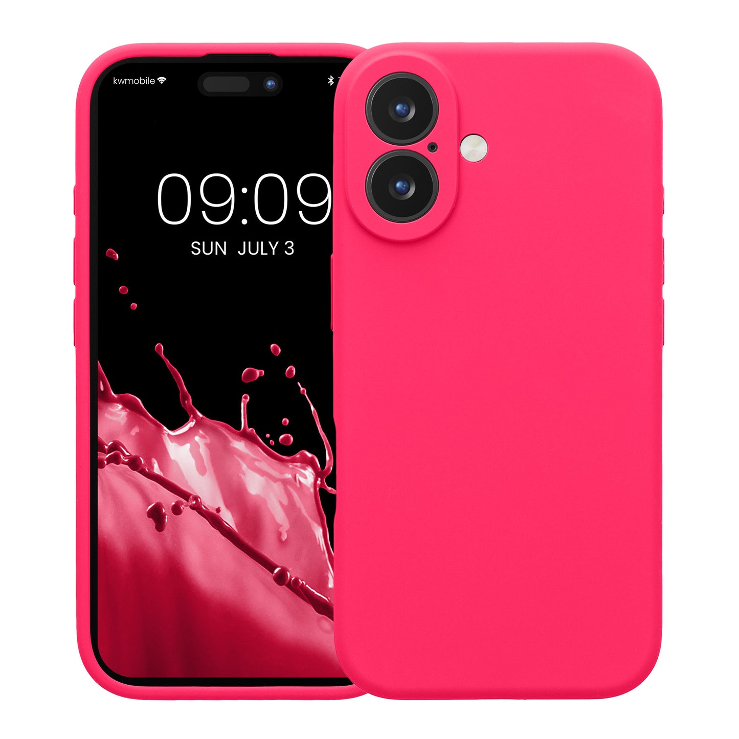 kwmobile Phone Case for Apple iPhone 16 Case - Rubberized Phone Silicone Case for iPhone 16 - Protective Cover