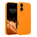kwmobile Handyhülle kompatibel mit Apple iPhone 16 Hülle - gummierte Handy Case aus Silikon in Fruity Orange Fruity Orange  