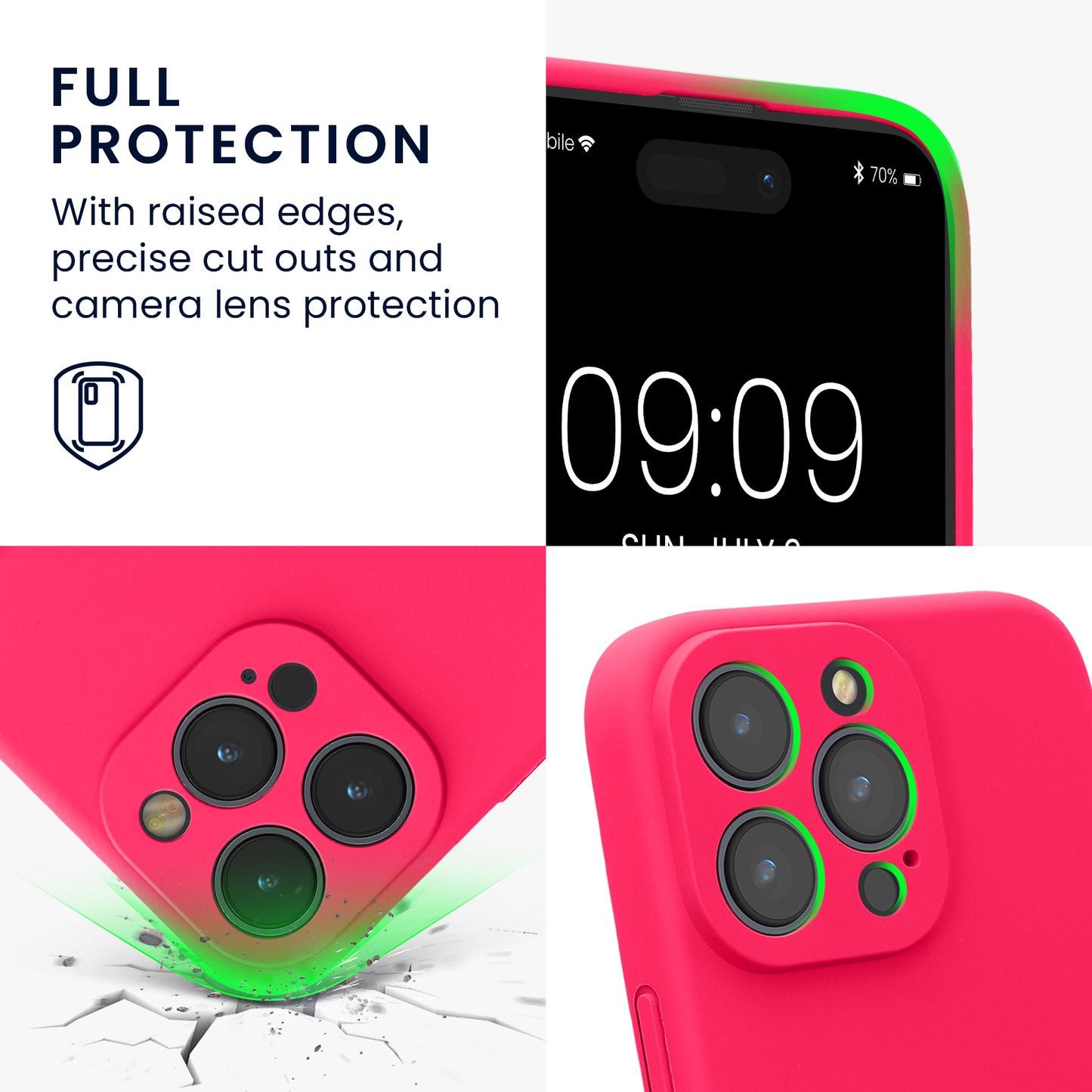kwmobile Case for Apple iPhone 16 Pro Max - Silicone Phone Cover with Soft Finish - Rubberized Protective Case