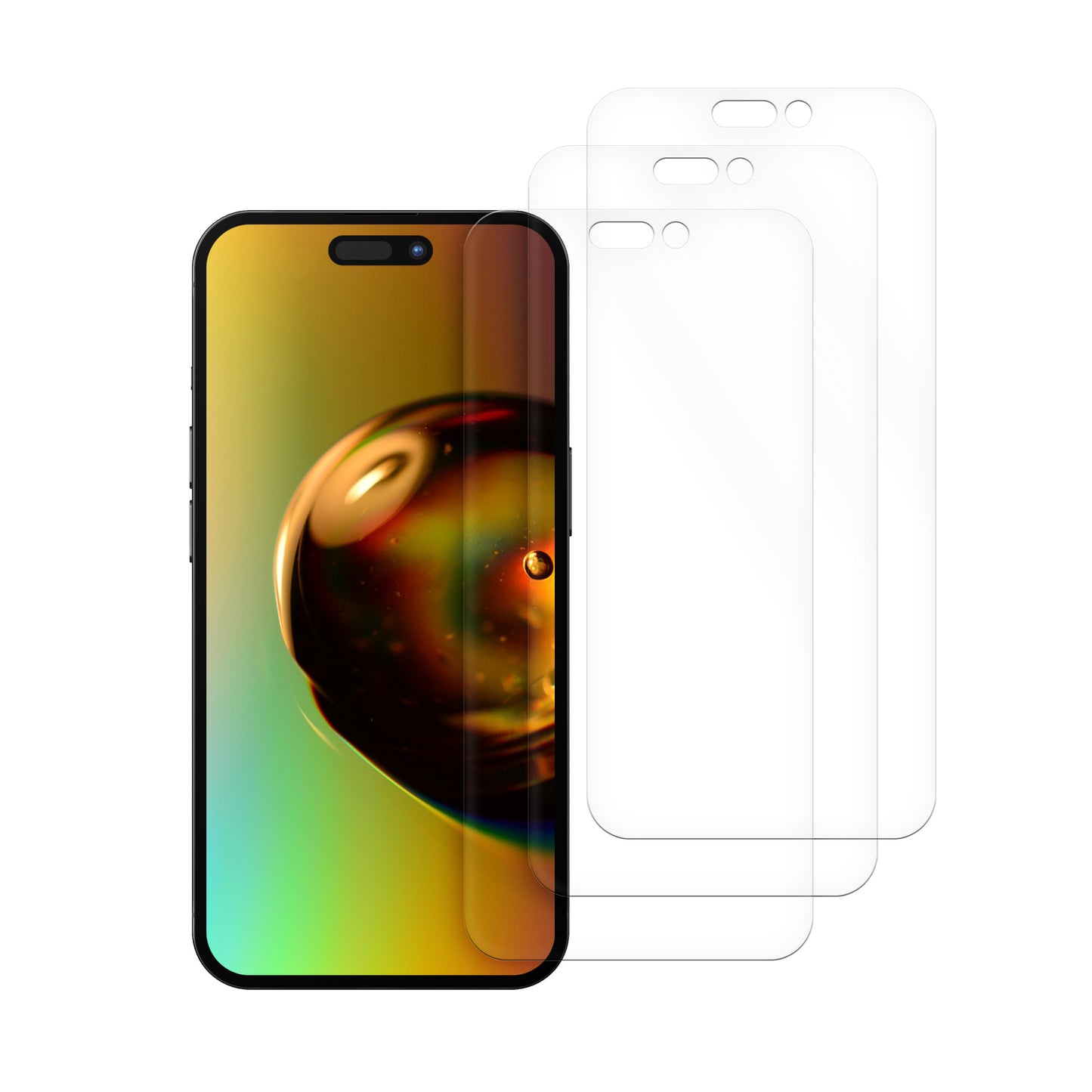 kwmobile Screen Protector compatible with Apple iPhone 16 Set