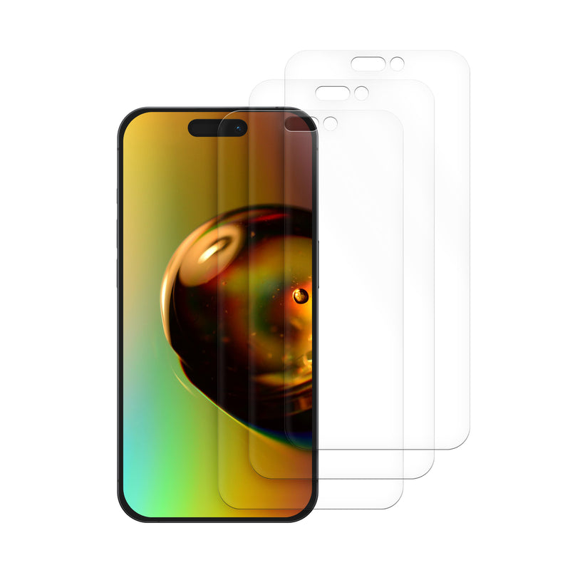 kwmobile Screen Protector compatible with Apple iPhone 16 Pro / iPhone 17 / iPhone 17 Pro Film Set