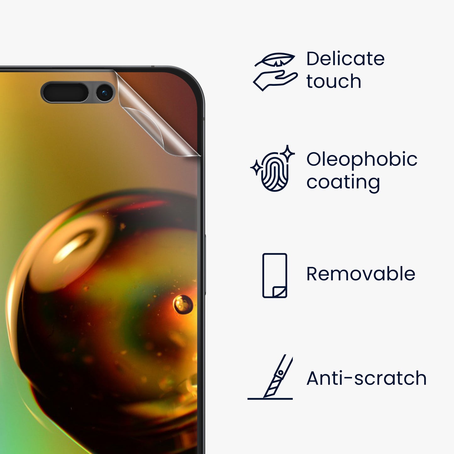kwmobile Screen Protector compatible with Apple iPhone 16 Pro / iPhone 17 / iPhone 17 Pro Film Set