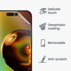 kwmobile Displayschutzfolie kompatibel mit Apple iPhone 16 Pro Max / iPhone 17 Pro Max Folie Set - Kristallklar