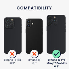 kwmobile Displayschutzfolie kompatibel mit Apple iPhone 16 Pro Max / iPhone 17 Pro Max Folie Set - Kristallklar
