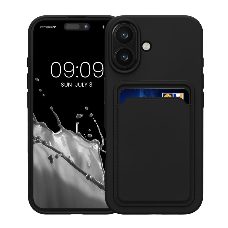 kwmobile Phone Case compatible with Apple iPhone 16 Case - Phone Cover with Card Slot