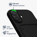 kwmobile Phone Case compatible with Apple iPhone 16 Case - Phone Cover with Card Slot