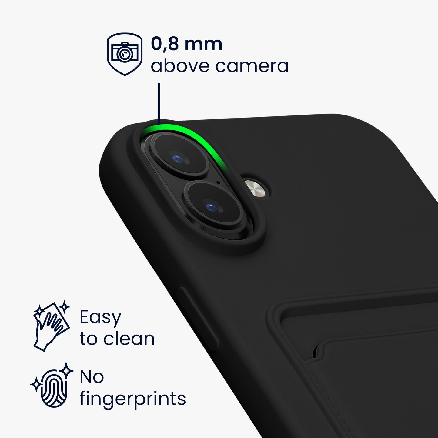 kwmobile Phone Case compatible with Apple iPhone 16 Plus - Cover with Card Slot