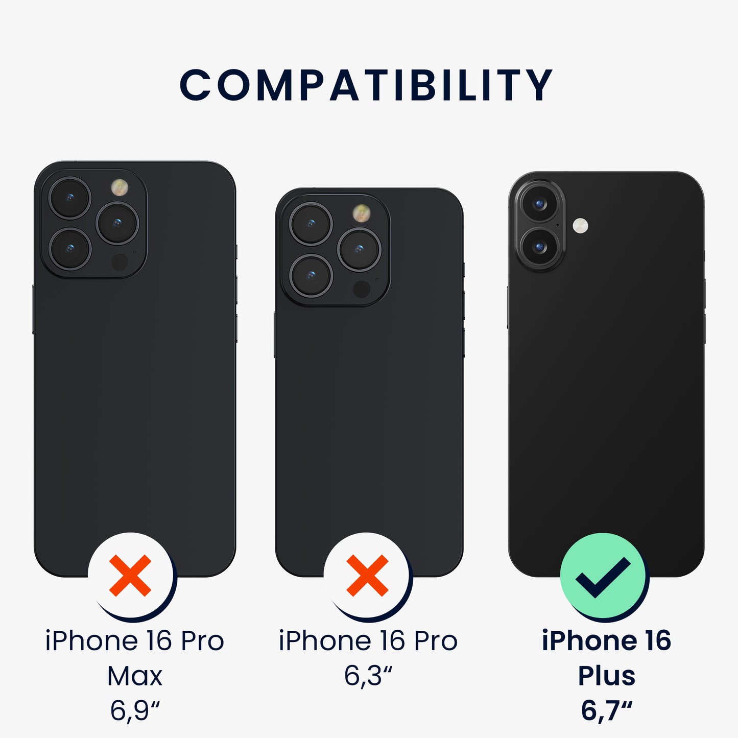 kwmobile Phone Case compatible with Apple iPhone 16 Plus - Cover with Card Slot