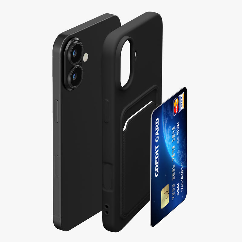 kwmobile Phone Case compatible with Apple iPhone 16 Plus - Cover with Card Slot