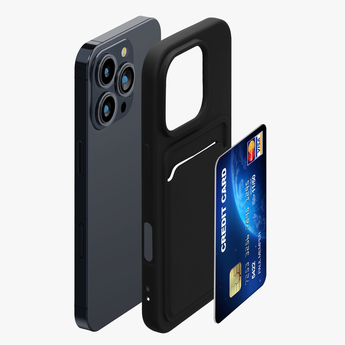 kwmobile Case compatible with Apple iPhone 16 Pro Cover - Phone Case with Card Slot