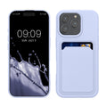 kwmobile Handyhülle kompatibel mit Apple iPhone 16 Pro Hülle - Handy Cover mit Fach für Karten - in Lavendel Lavendel  