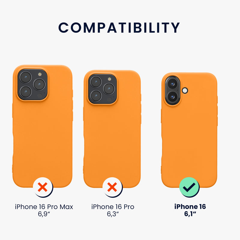 kwmobile Phone Case for Apple iPhone 16 Case - Wireless Charging - Protective Cover