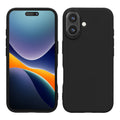 kwmobile Hülle kompatibel mit Apple iPhone 16 Hülle - weiches TPU Silikon Case - Cover geeignet für kabelloses Laden - Schwarz matt Schwarz matt  