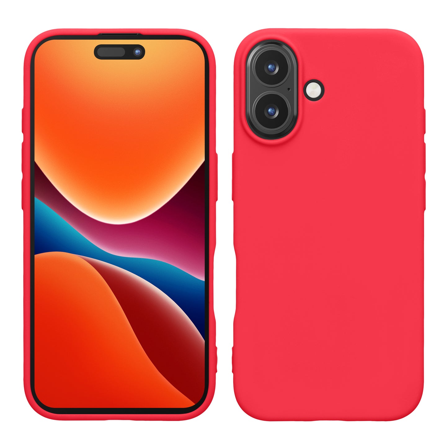 kwmobile Hülle kompatibel mit Apple iPhone 16 Hülle - weiches TPU Silikon Case - Cover geeignet für kabelloses Laden - Neon Pink Neon Pink  