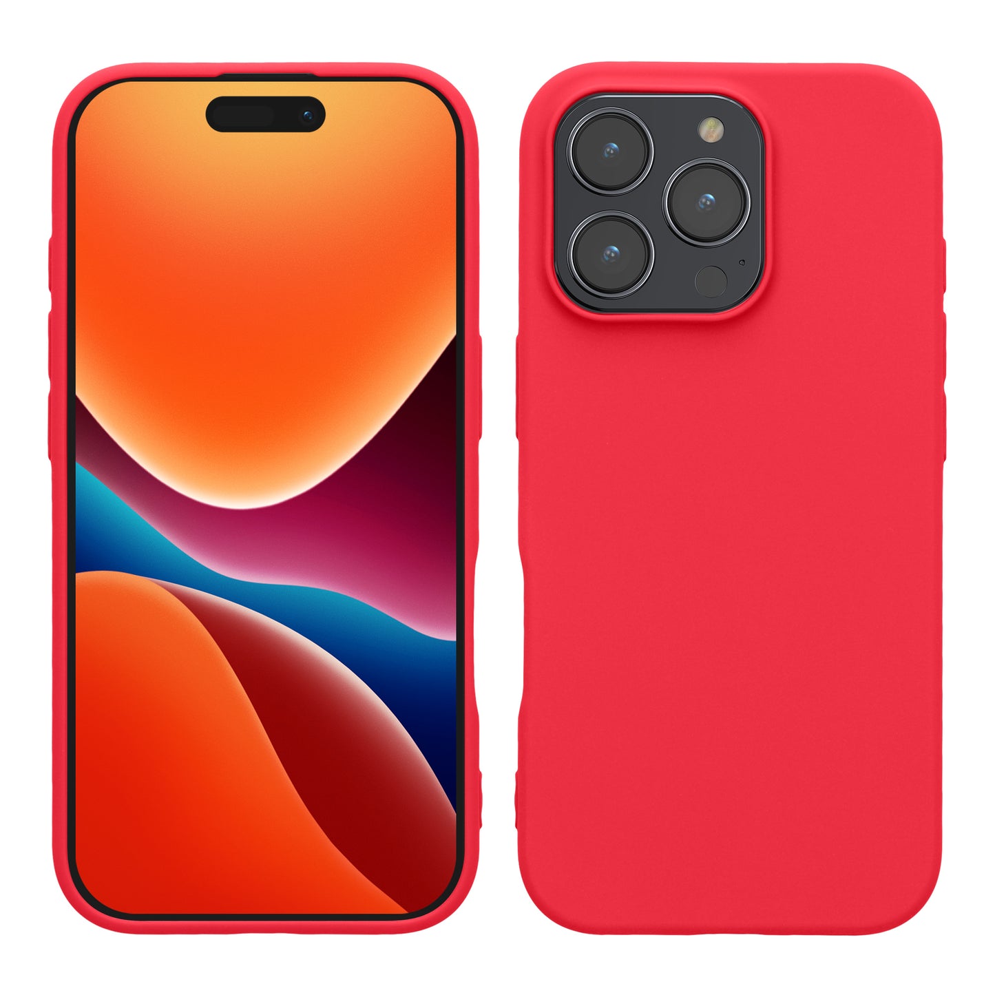 kwmobile Hülle kompatibel mit Apple iPhone 16 Pro Hülle - weiches TPU Silikon Case - Cover geeignet für kabelloses Laden - Neon Pink Neon Pink  