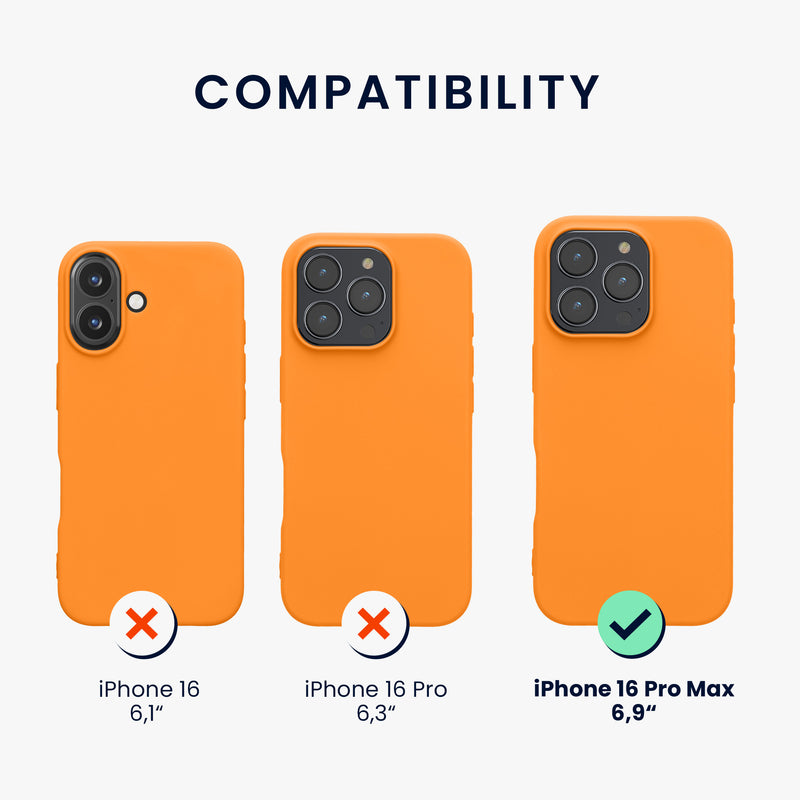kwmobile Phone Case for Apple iPhone 16 Pro Max - Wireless Charging - Protective Cover