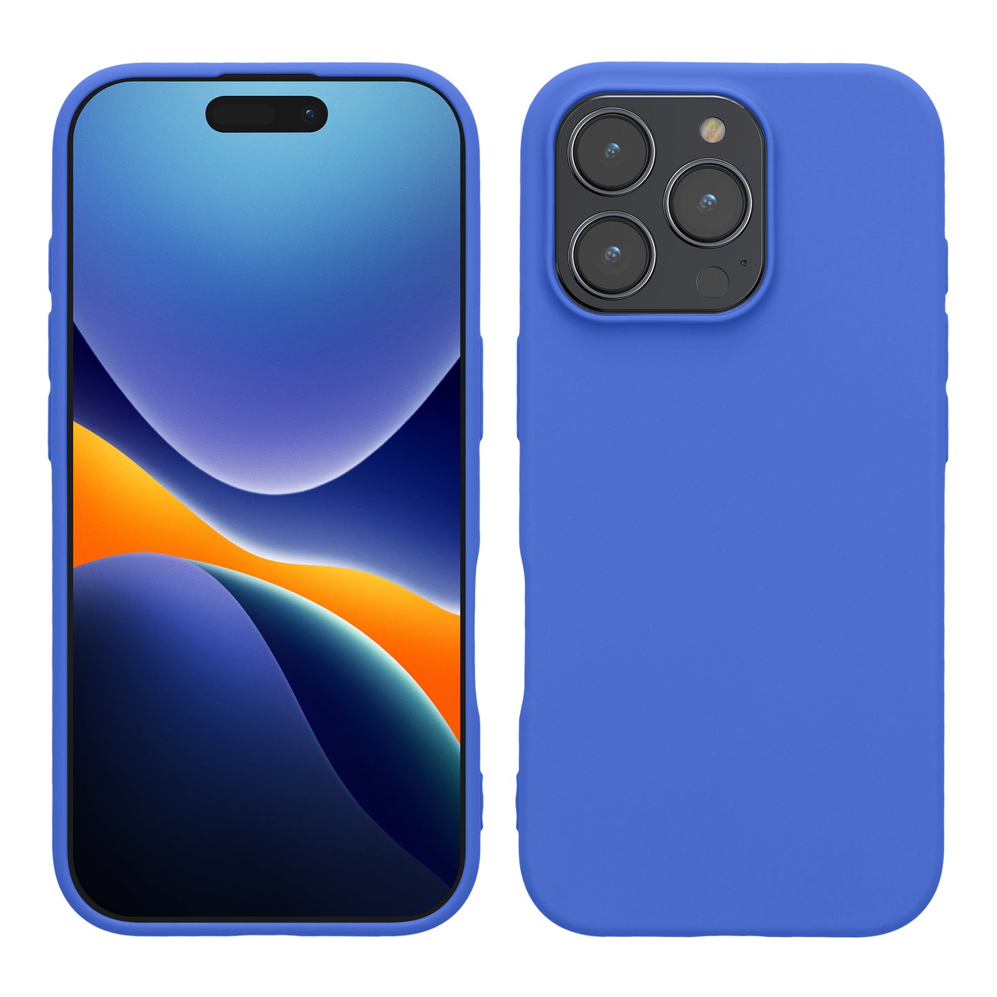 kwmobile Hülle kompatibel mit Apple iPhone 16 Pro Max Hülle - weiches TPU Silikon Case - Cover geeignet für kabelloses Laden - Baltik Blau Baltik Blau  