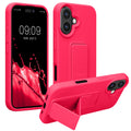 kwmobile Phone Case for Apple iPhone 16 Case with Finger Holder and Stand Protective Cover