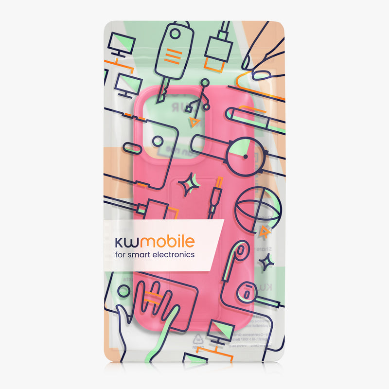 kwmobile Phone Case for Apple iPhone 16 Pro Case with Finger Holder and Stand Protective Cover