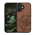 kwmobile Case compatible with Apple iPhone 16 - Case - Phone Cover - TPU Phone Case Compass Vintage