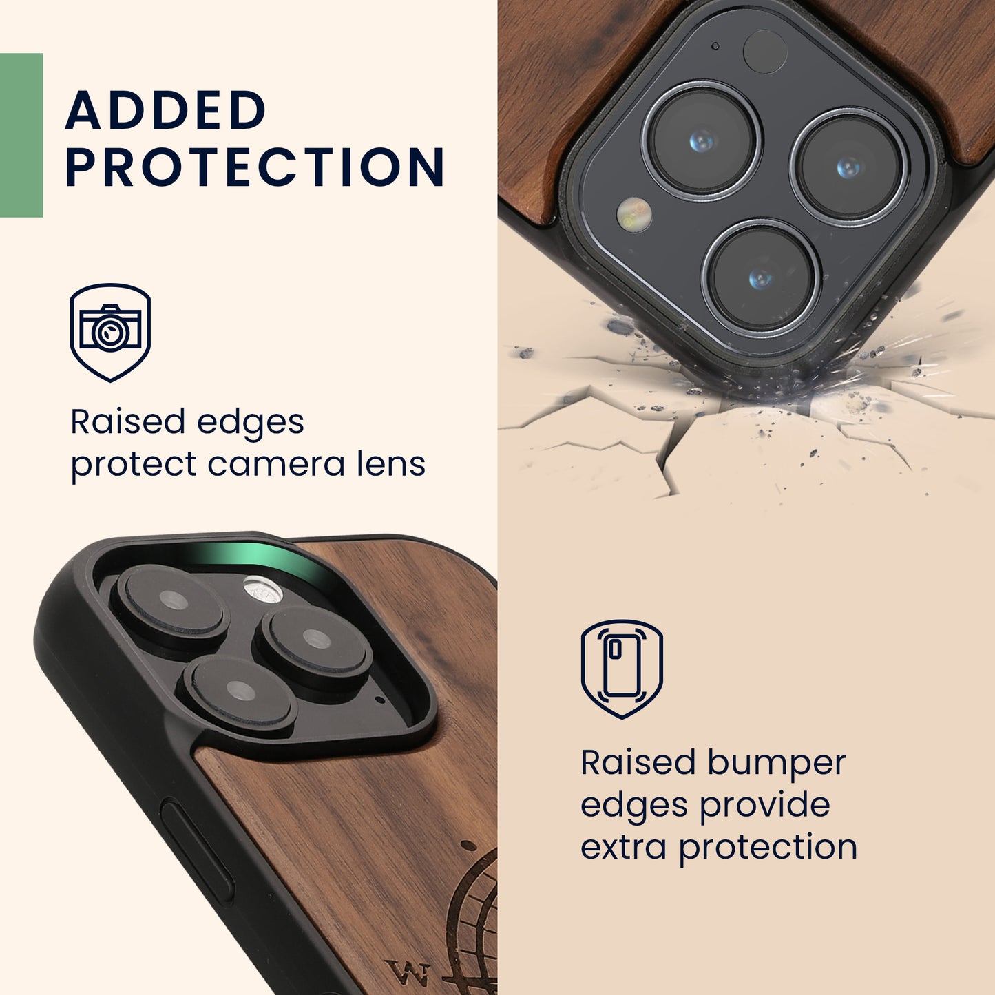 kwmobile Case Compatible with Apple iPhone 16 Pro Cover - Phone Cover - TPU Phone Case Compass Vintage