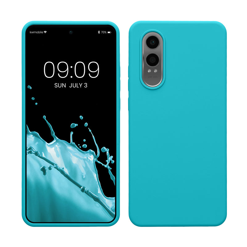 kwmobile Hülle kompatibel mit OnePlus Nord CE 4 Lite 5G Hülle - Silikon Handy Case - Handyhülle weiche Oberfläche - kabelloses Laden - Cool Glacier Cool Glacier  