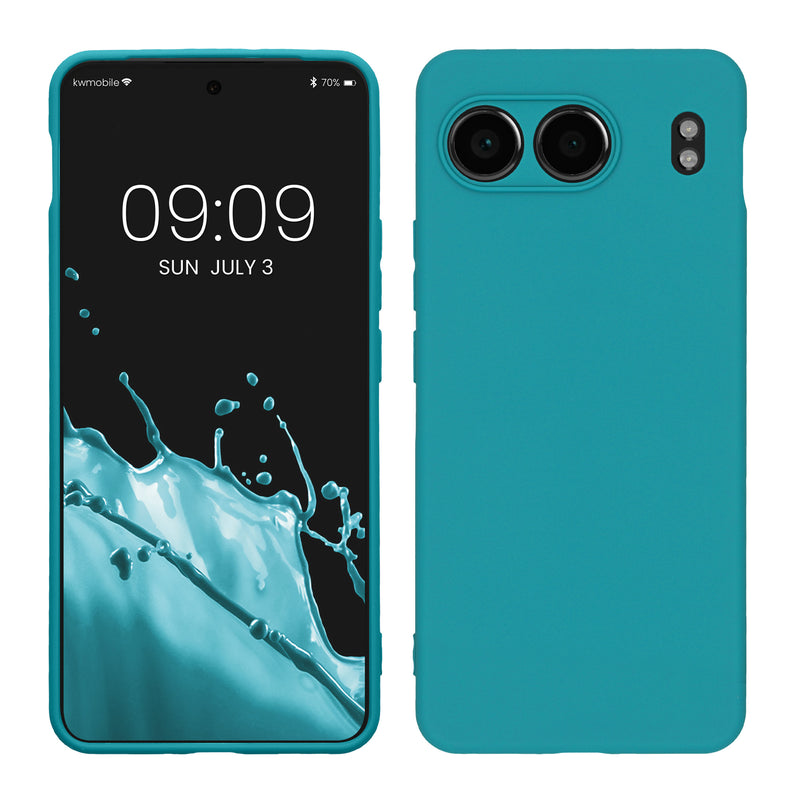 kwmobile Handyhülle kompatibel mit OnePlus Nord 4 5G Hülle - Handy Case aus weichem Silikon in Petrol matt Petrol matt  
