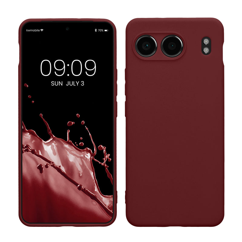 kwmobile Handyhülle kompatibel mit OnePlus Nord 4 5G Hülle - Handy Case aus weichem Silikon in Bordeaux Violett Bordeaux Violett  
