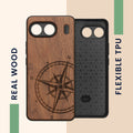 kwmobile Case Compatible with OnePlus Nord 4 5G Phone Cover TPU Phone Case Compass Vintage