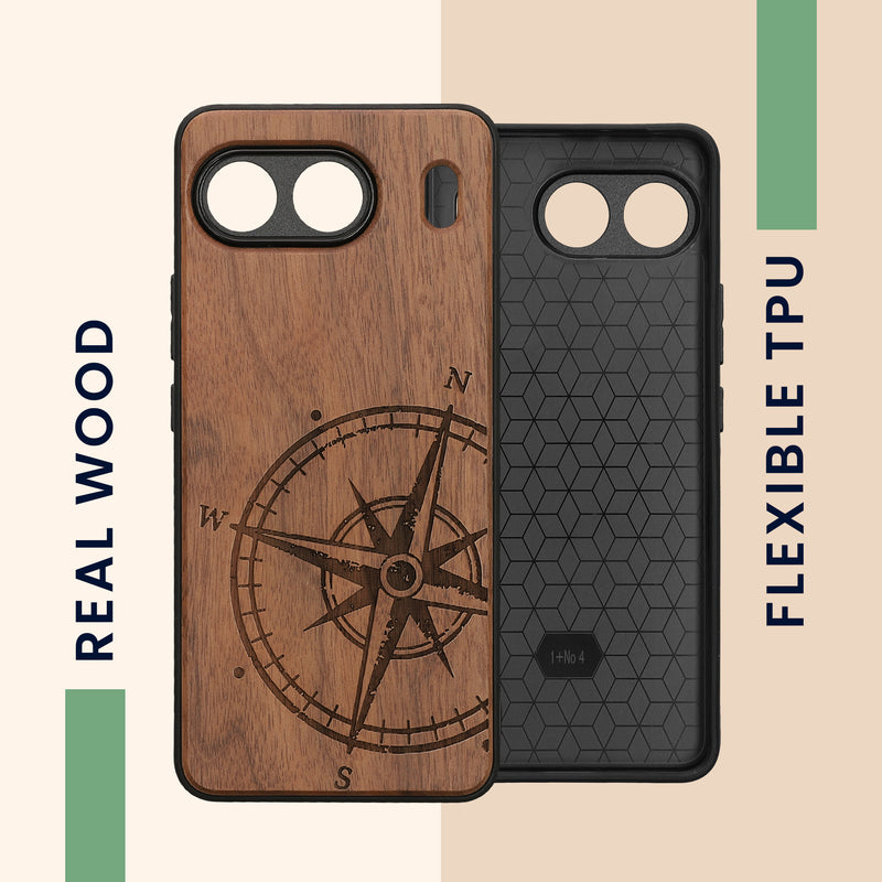 kwmobile Case Compatible with OnePlus Nord 4 5G Phone Cover TPU Phone Case Compass Vintage