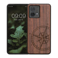 kwmobile Case Compatible with Motorola Moto G84 5G - Case - Phone Cover - TPU Compass Vintage