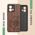 kwmobile Case Compatible with Motorola Moto G84 5G - Case - Phone Cover - TPU Compass Vintage