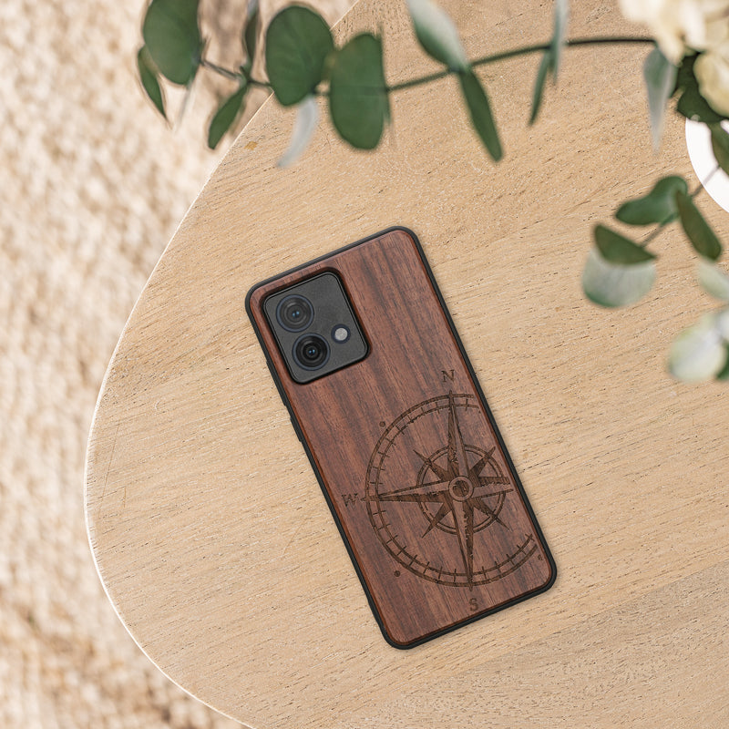kwmobile Case Compatible with Motorola Moto G84 5G - Case - Phone Cover - TPU Compass Vintage