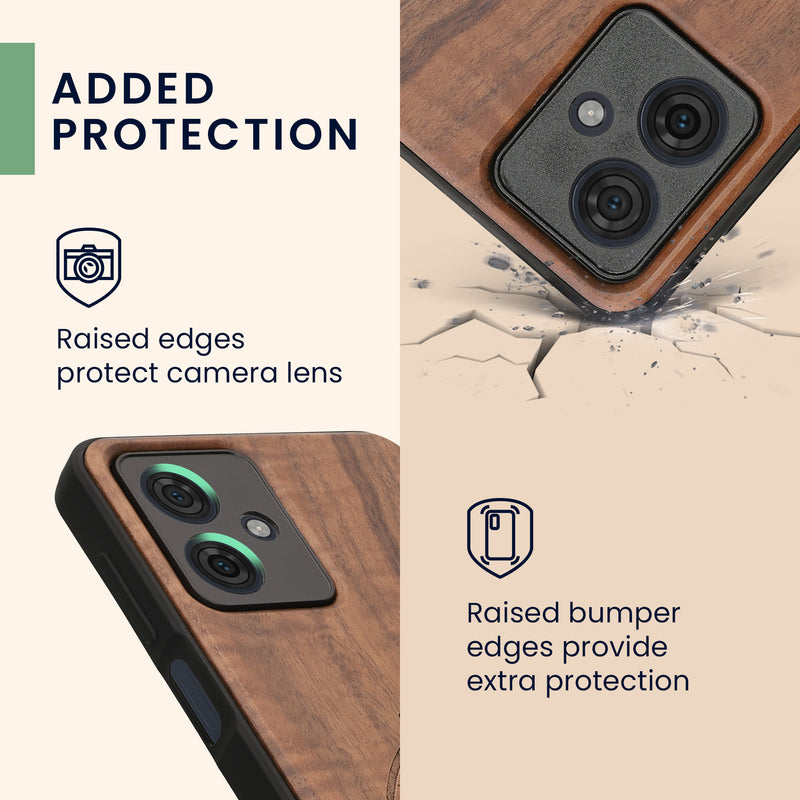 kwmobile Case Compatible with Motorola Moto G54 5G Phone Cover TPU Phone Case Compass Vintage