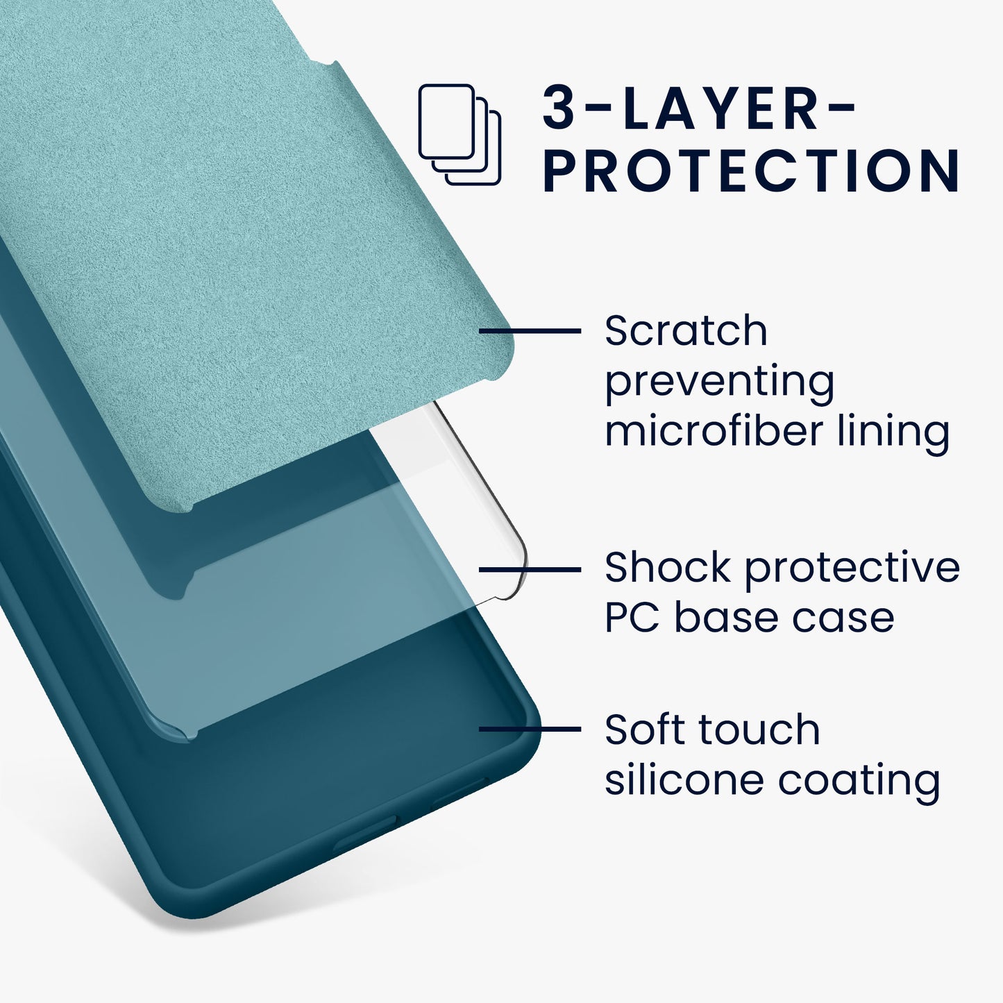 kwmobile Phone Case for Motorola Edge 50 Case - Silicone - Wireless Charging - Protective Cover