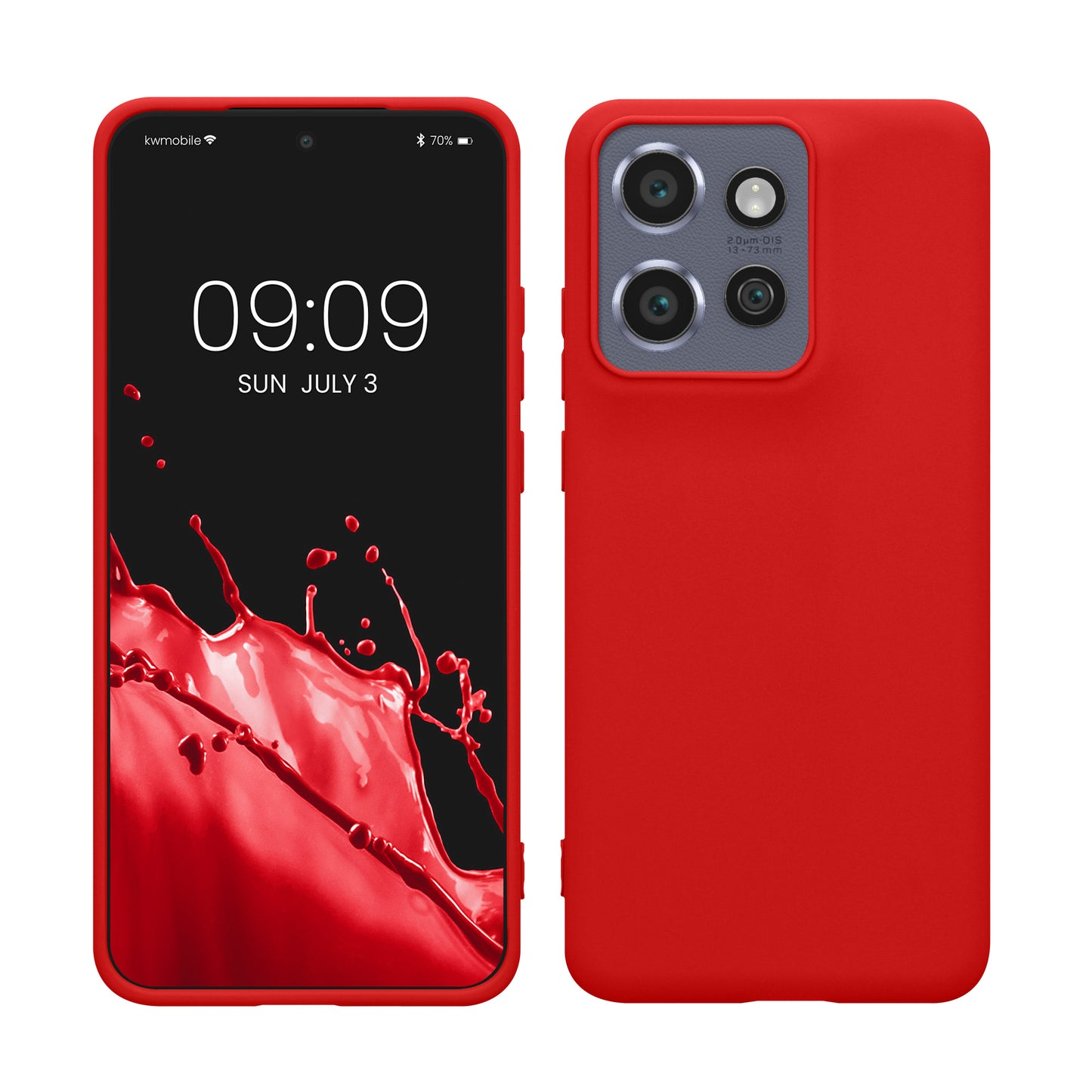 kwmobile Hülle kompatibel mit Motorola Edge 60 Neo / Edge 50 Neo / ThinkPhone 25 Hülle - weiches TPU Silikon Case - Cover geeignet für kabelloses Laden - Klassisch Rot Klassisch Rot  