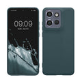 kwmobile Hülle kompatibel mit Motorola Edge 60 Neo / Edge 50 Neo / ThinkPhone 25 Hülle - weiches TPU Silikon Case - Cover geeignet für kabelloses Laden - Dunkler Schiefer Dunkler Schiefer  