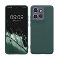 kwmobile Hülle kompatibel mit Motorola Edge 60 Neo / Edge 50 Neo / ThinkPhone 25 Hülle - weiches TPU Silikon Case - Cover geeignet für kabelloses Laden - Blaugrün Blaugrün  