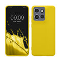 kwmobile Hülle kompatibel mit Motorola Edge 60 Neo / Edge 50 Neo / ThinkPhone 25 Hülle - weiches TPU Silikon Case - Cover geeignet für kabelloses Laden - Strahlend Gelb Strahlend Gelb  
