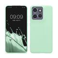 kwmobile Hülle kompatibel mit Motorola Edge 60 Neo / Edge 50 Neo / ThinkPhone 25 Hülle - weiches TPU Silikon Case - Cover geeignet für kabelloses Laden - Mintgrün matt Mintgrün matt  