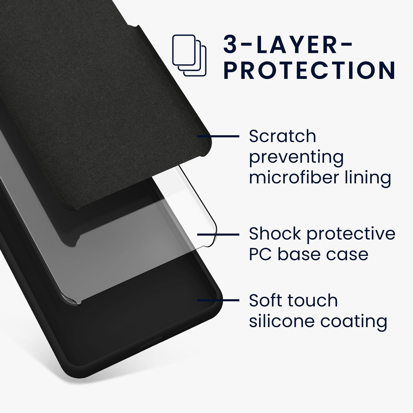kwmobile Phone Case for Motorola Moto G55 5G - Case - Wireless Charging - Protective Cover