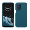kwmobile Hülle kompatibel mit Motorola Moto G55 5G Hülle - Silikon Handy Case - Handyhülle weiche Oberfläche - kabelloses Laden - Petrol Petrol  