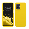 kwmobile Hülle kompatibel mit Motorola Moto G55 5G Hülle - Silikon Handy Case - Handyhülle weiche Oberfläche - kabelloses Laden - Strahlend Gelb Strahlend Gelb  