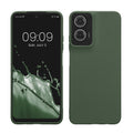 kwmobile Hülle kompatibel mit Motorola Moto G35 5G Hülle - weiches TPU Silikon Case - Cover geeignet für kabelloses Laden - Dunkelgrün Dunkelgrün  