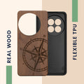 kwmobile Case Compatible with OnePlus 13 Phone Cover TPU Cell Phone Case Compass Vintage