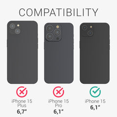 kwmobile Folie kompatibel mit Apple iPhone 15 Displayschutzfolie Schutzfolie Displayschutz Displayfolie entspiegelt